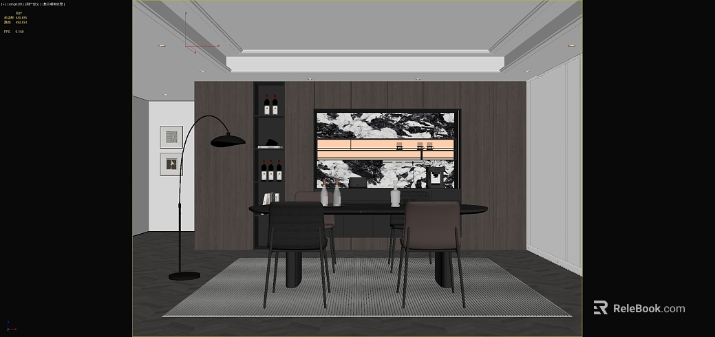 Modern dark gray clapboard restaurant background wall texture