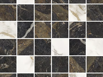 Black and white marble mosaic tile kitchen wall ground texture (ID:ffaeh604196)