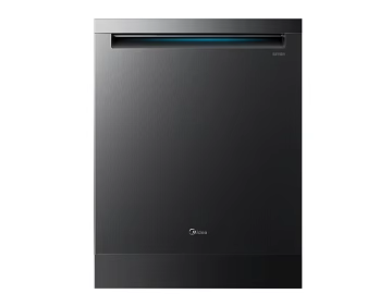 Midea black brushed metal kitchen electric panel texture (ID:ffaeh028166)