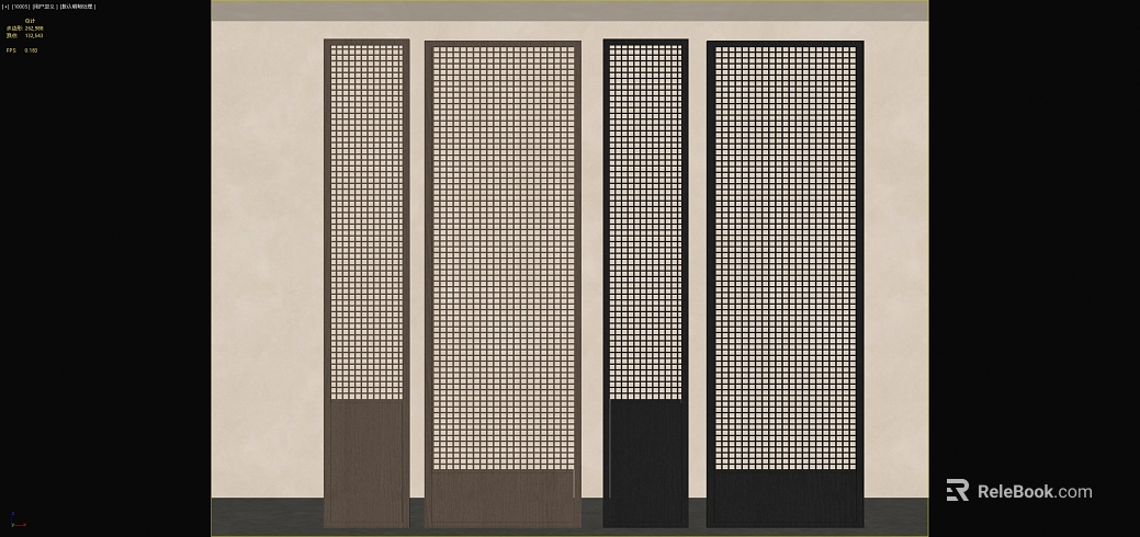 New Chinese-style Wooden Grille Indoor Partition texture