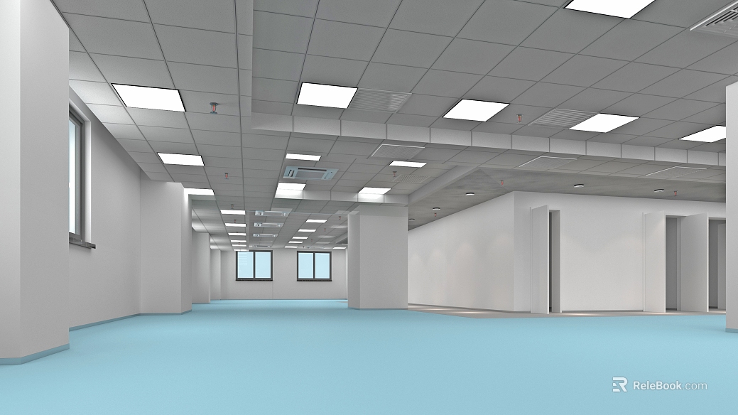 Light blue glue office space texture