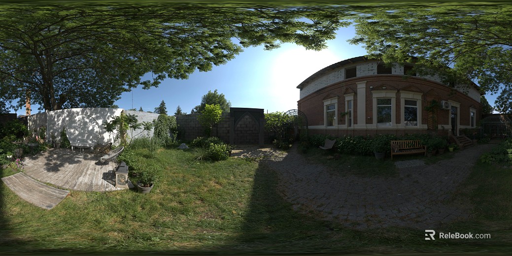 villa garden day hdr texture