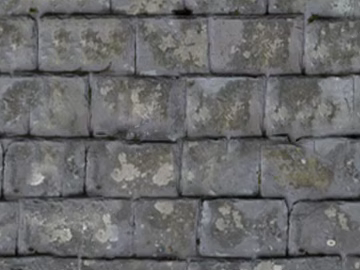 Green gray old brick courtyard paving brick 3d model