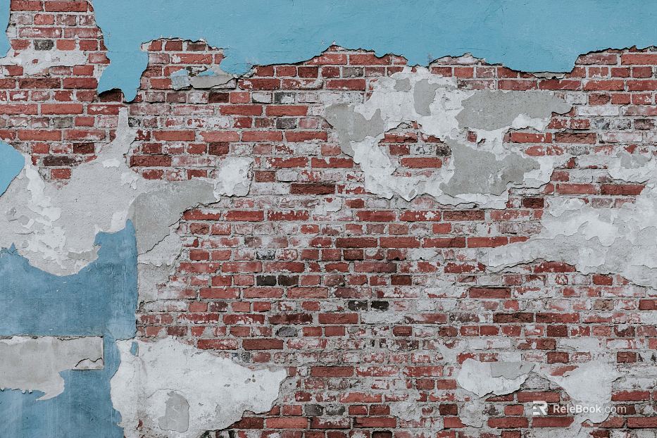 Red brick wall broken brick wall texture