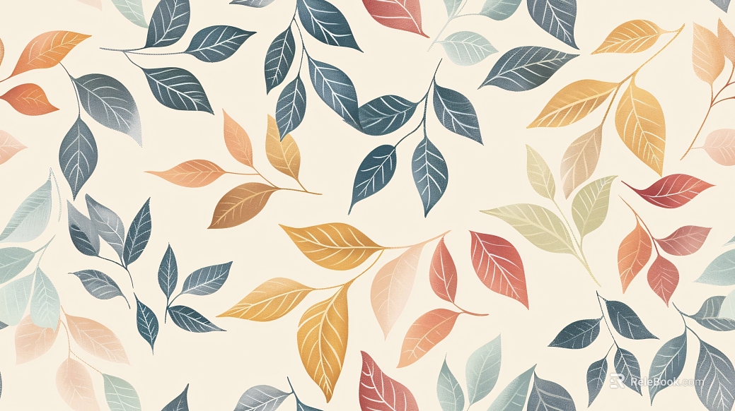 Simple leaf wallpaper design texture