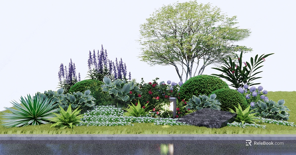 Modern garden landscape courtyard landscaping texture