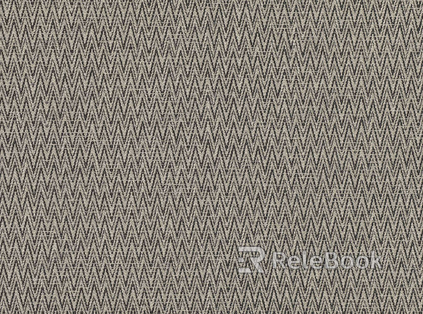 A detailed textile texture map showcasing a woven, herringbone pattern in neutral tones, offering a close-up view of the fabric's intricate structure and subtle shading variations.