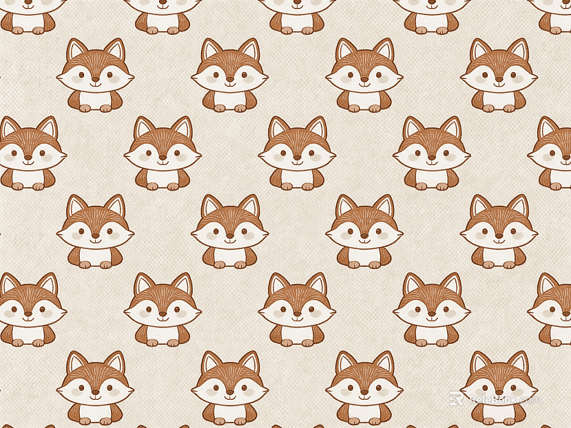 Light brown cartoon little bear patterned rug texture