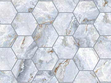 hexagonal tile blue ocean tile texture (ID:ffach584738)