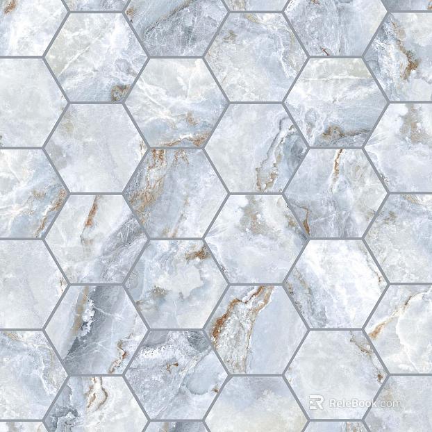 hexagonal tile blue ocean tile texture