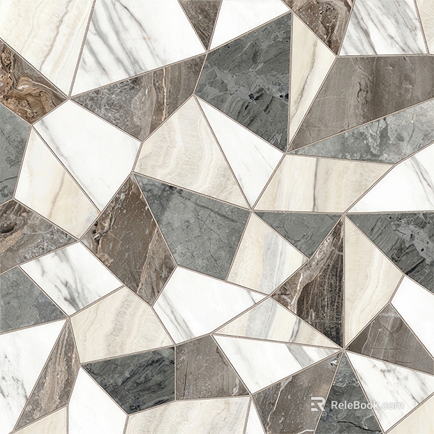 Grey Black and White Marble Parquet Tile Living Room Wall texture