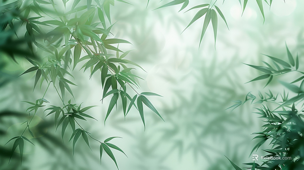 New Chinese bamboo background wall texture