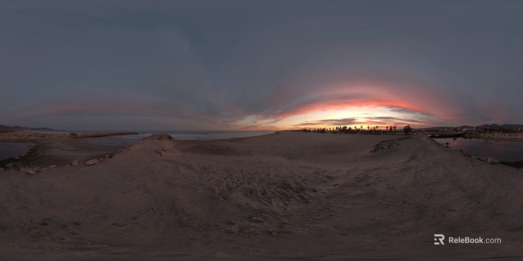Outdoor Beach Seaside Dusk HDR texture
