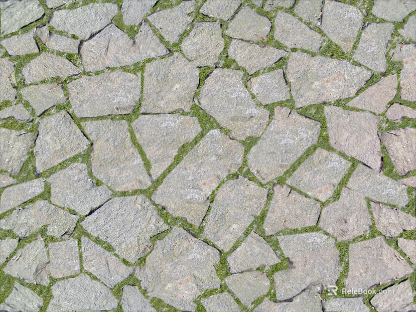grass-planting brick texture