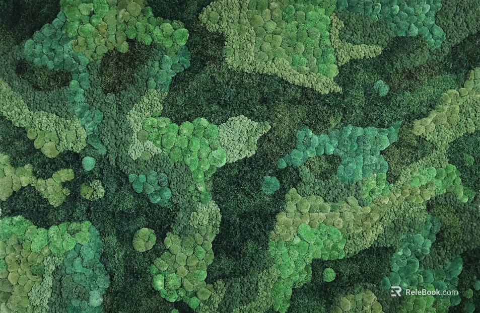Moss green plant background wall decoration texture