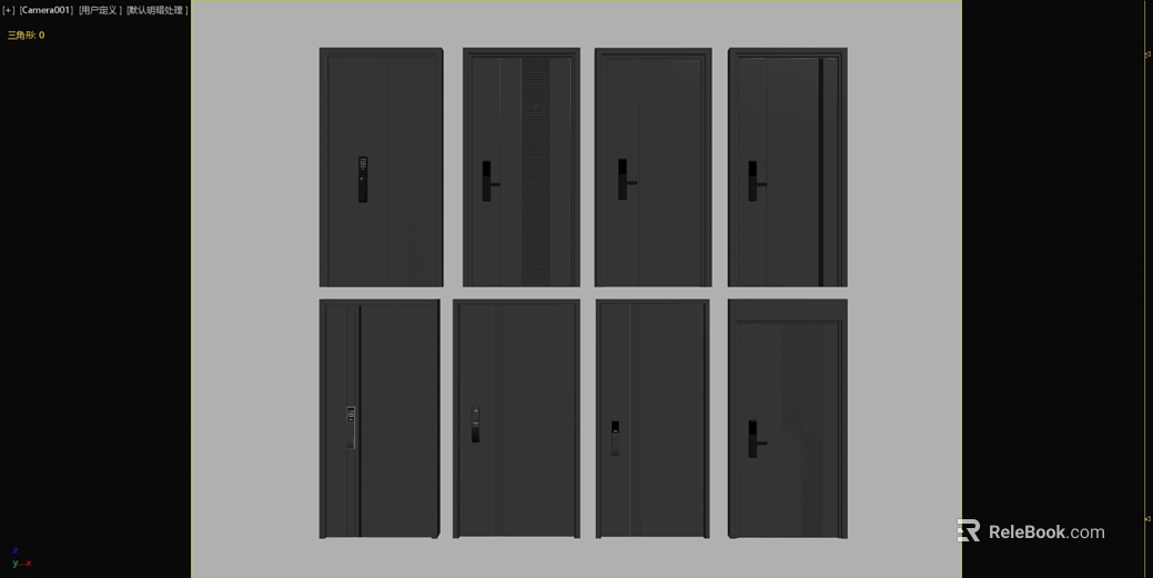 Dark gray metal door entry gate texture