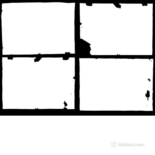 Black and White Dressed Window Frame Bump Map texture