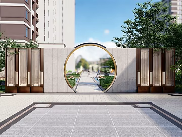Exterior view of the residential complex texture (ID:ffaeh232786)