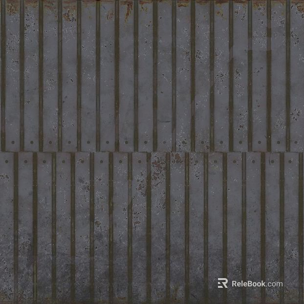 Dark gray distressed metal panel, industrial wall surface texture