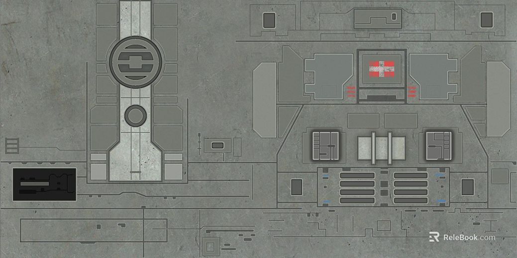Industrial wind gray machinery cabin floor texture