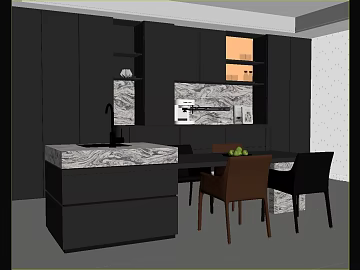 Light Luxury Grey Marble Kitchen Countertop texture (ID:ffaeh133866)