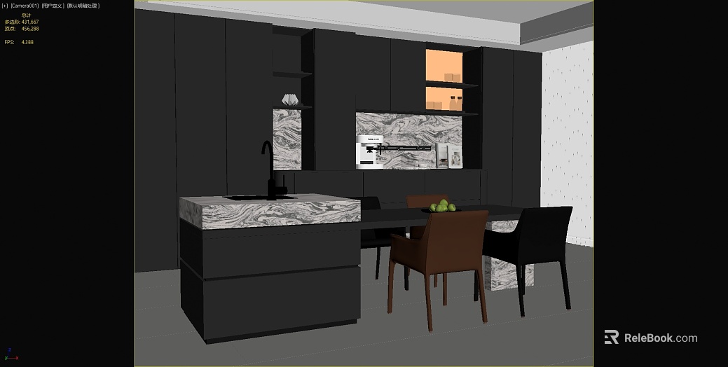 Light Luxury Grey Marble Kitchen Countertop texture