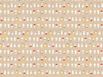Light brown bottom cartoon bear pattern cloth texture (ID:ffaeh813656)