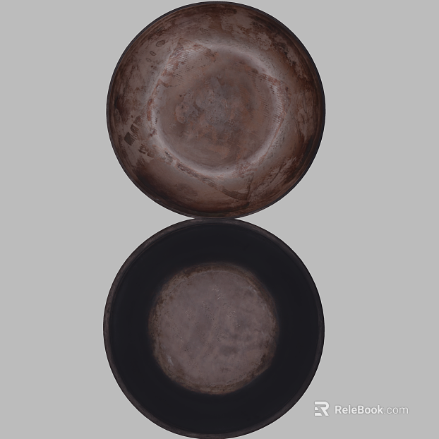 Dark brown distressed metal plate cutlery texture