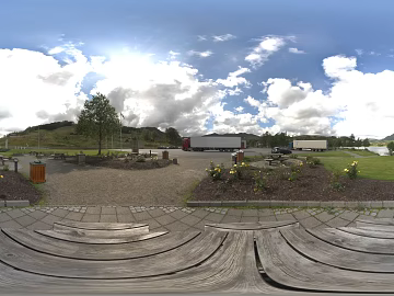 Outdoor Park Parking Day HDR texture (ID:ffabg76001)