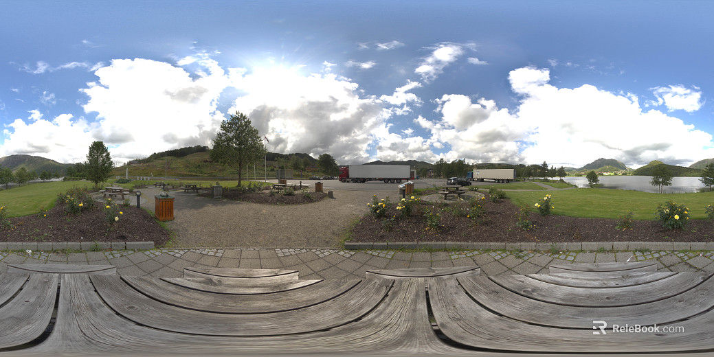 Outdoor Park Parking Day HDR texture
