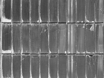 Grey tone broken glass building exterior wall 3d model