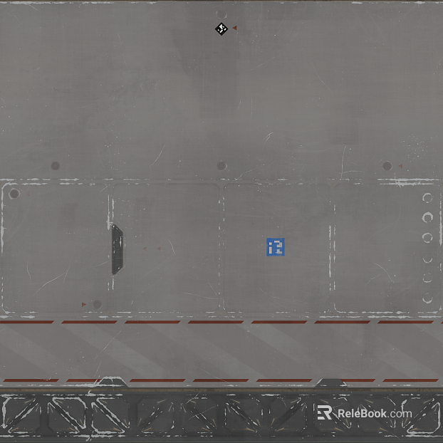 Industrial-style old metal hatch panel texture