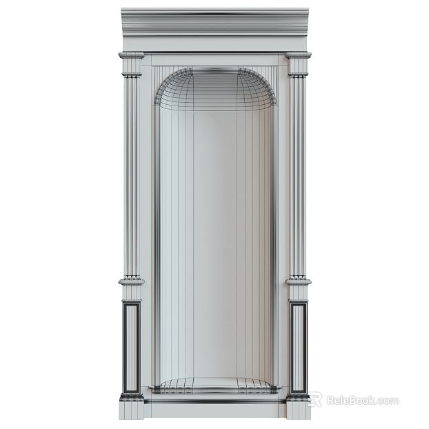 European-style white wall panel interior decoration texture