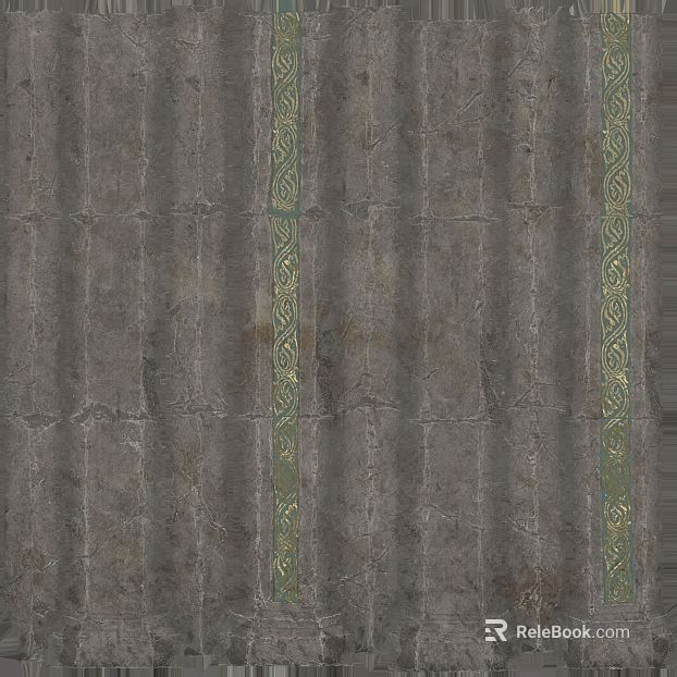 Dark gray retro pattern tile wall texture