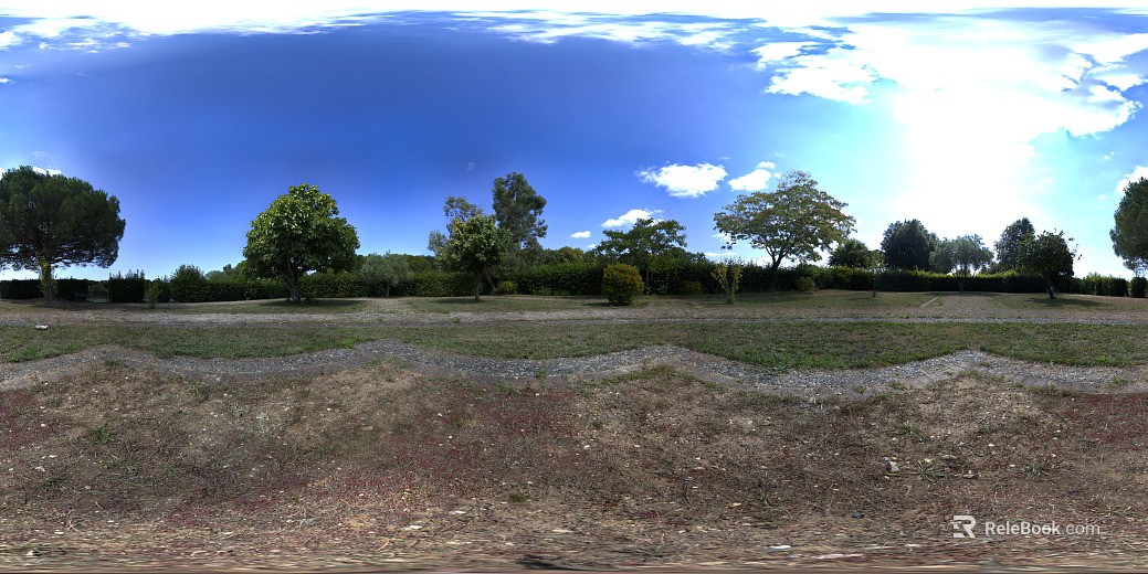 European Retro Park Lawn Landscape HDR texture