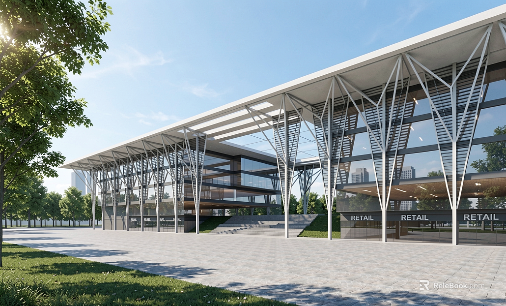 Modern wind commercial building exterior texture