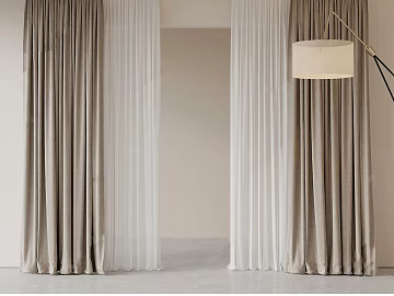 Light Curry White Fabric Curtain Bedroom texture (ID:ffaeh976226)