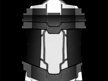 Black and white sci-fi wind metal armor component texture (ID:ffaeh738189)
