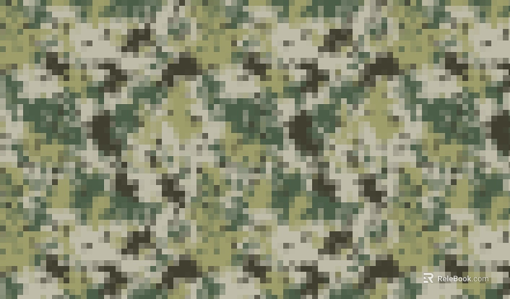 Army Green Camouflage Pixel Cloth texture