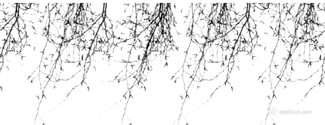 Black and White Tree Shadow Decoration Map texture
