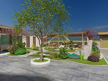 Exterior view of the residential complex texture (ID:ffaeh989416)