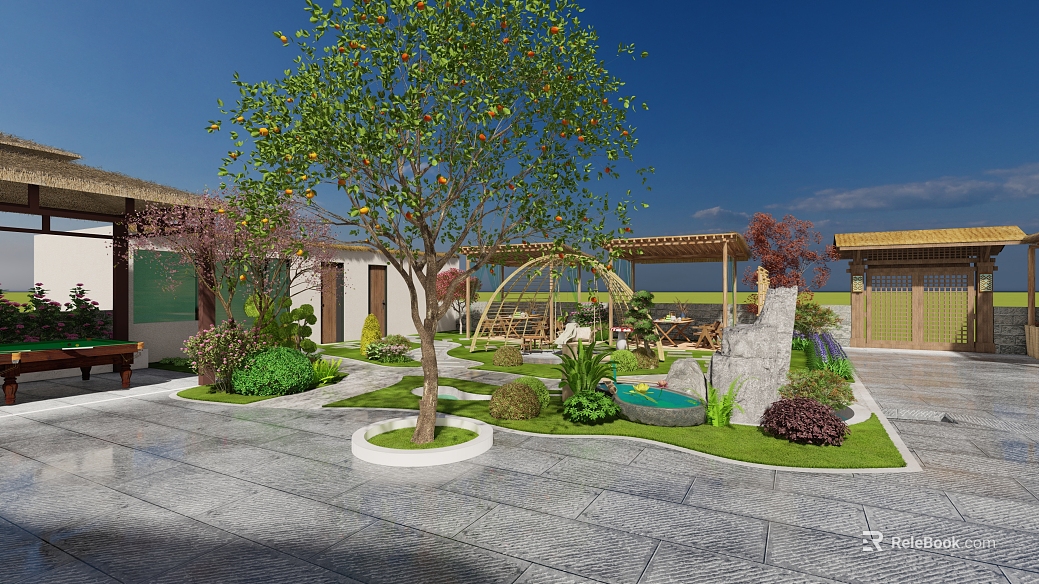 Exterior view of the residential complex texture