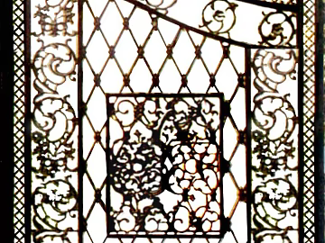 Retro black metal carved door texture (ID:ffaeh055766)