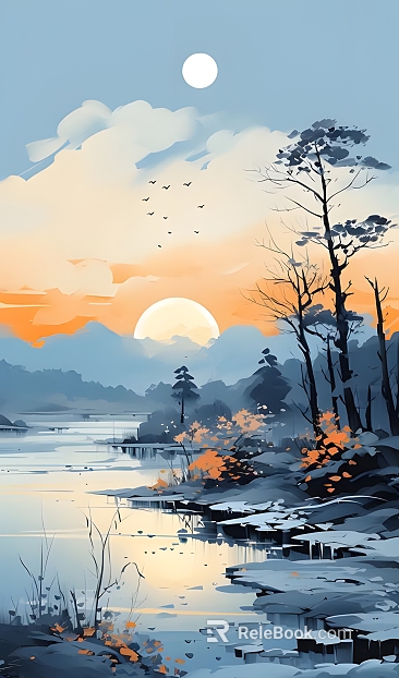 landscape painting texture