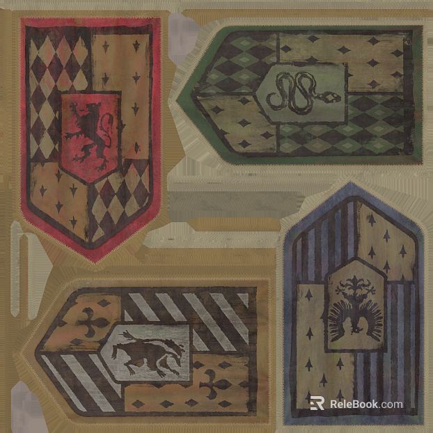 Retro Heraldry Badge Decoration Map texture