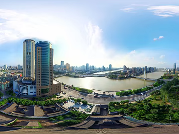 HDR urban ecological greening panorama texture (ID:ffach365203)