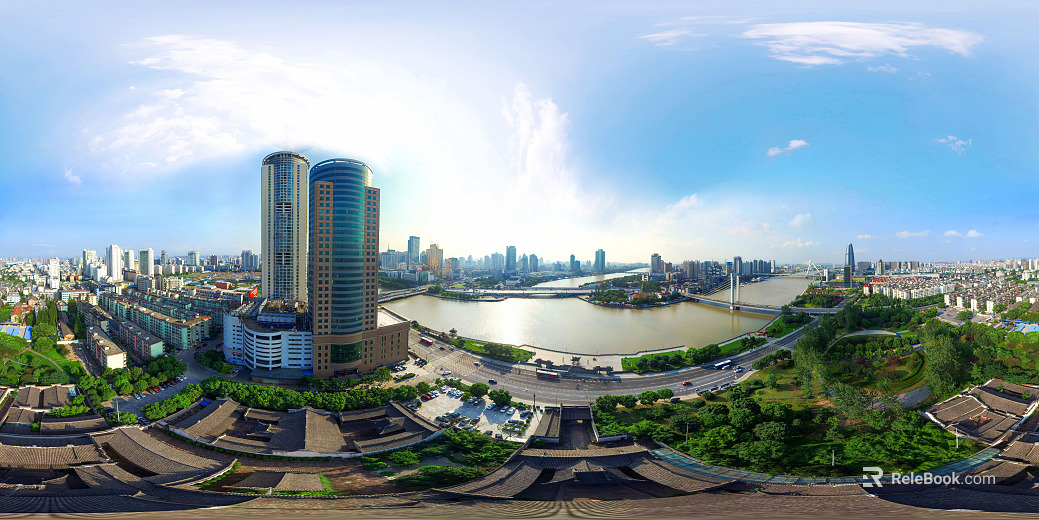 HDR urban ecological greening panorama texture