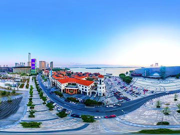 Aerial views of city roads during the day HDR texture (ID:ffach155506)