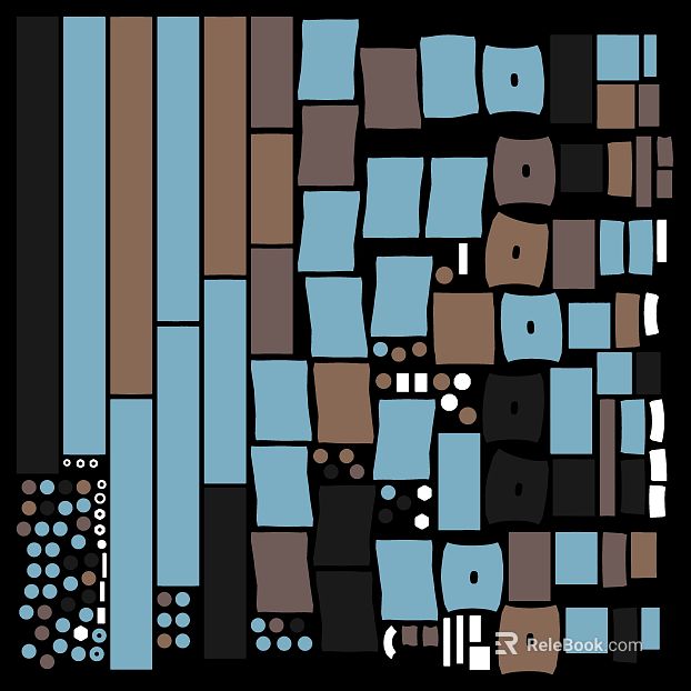 Blue brown mosaic wall decoration texture