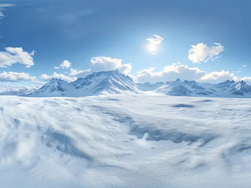 Snow Mountain Outdoor Sunny Day HDR texture (ID:ffaeh328377)